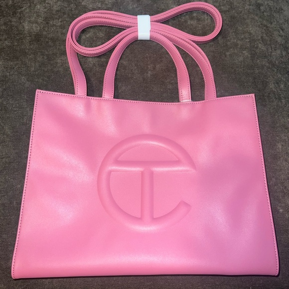 Telfar Handbags - Pink Salmon Medium Telfar shopping tote. Brand new with tags, smoke free home!